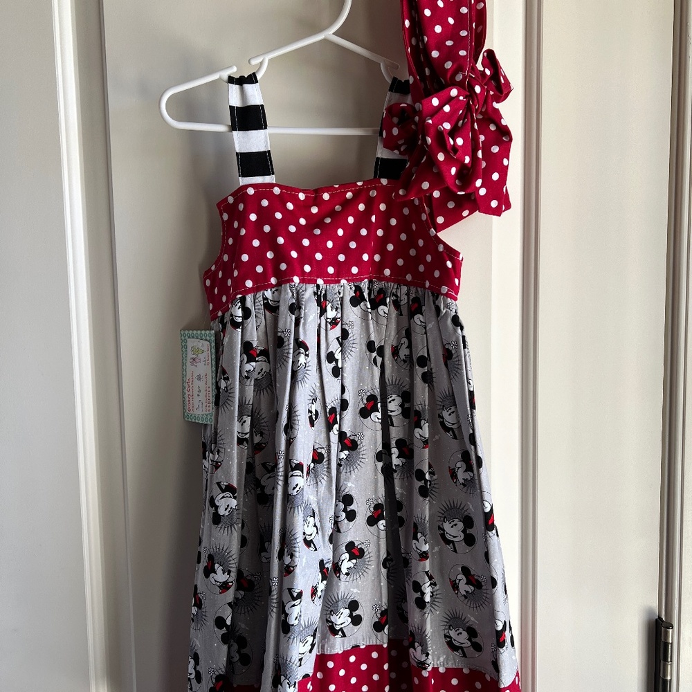 Girls new Mickey and Minnie sundress - custom design 4T Cotton